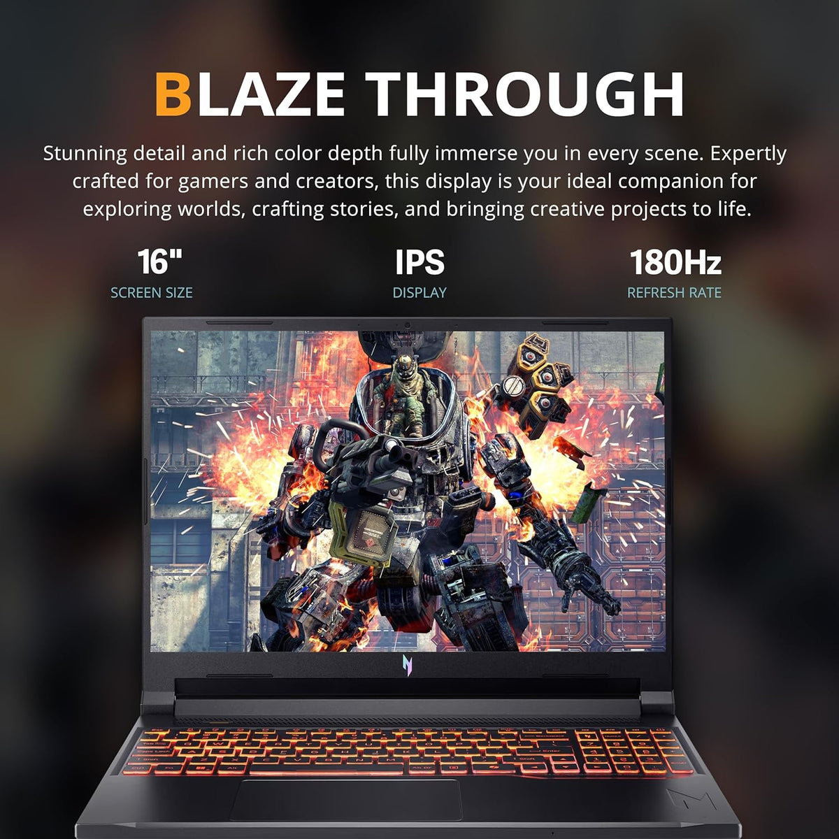 acer Nitro V 16 16' WUXGA 180Hz Gaming Laptop, Intel Core 7 240H, 16GB DDR5, 1.5TB Storage(512GB SSD+1TB Docking Station), GeForce RTX 5060, Backlit Keyboard, Num Pad, Nitro Mouse, Win 11 Pro, Black