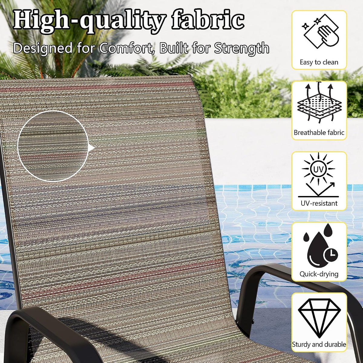 5 Pieces Patio Furniture Set with 48' CSA Approved/55000 BTU Outdoor Round Gas Fire Pit Table,Outdoor Conversation Set with 4 Stackable Patio Dining Chairs for Outdoor,Patio,Backyard