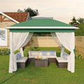 GarveeLife 11'x11 Pop-Up Gazebo, Instant Outdoor Canopy Tent with Mosquito Nettings, Durable Steel Frame, Water, and UV Proof, for Patio, Garden, Courtyard, Party (Green)