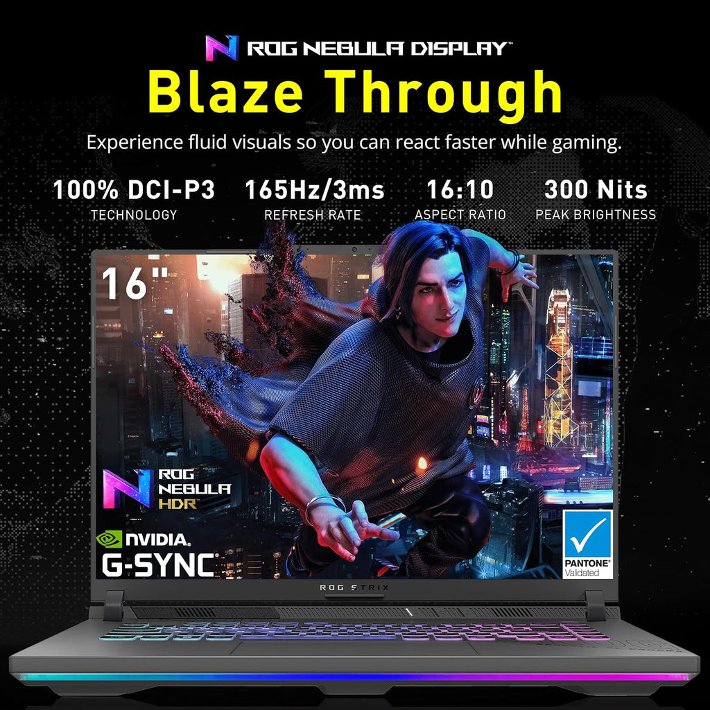 ASUS ROG Strix G16 16' WUXGA 165Hz Gaming Laptop, NVIDIA GeForce RTX 5070 Ti 12GB GDDR7, AMD Ryzen 9 8940HX, 32GB DDR5, 2TB PCIe SSD, Backlit Keyboard, Wi-Fi 6E, Win 11, Gray, 1TB Docking Station Set