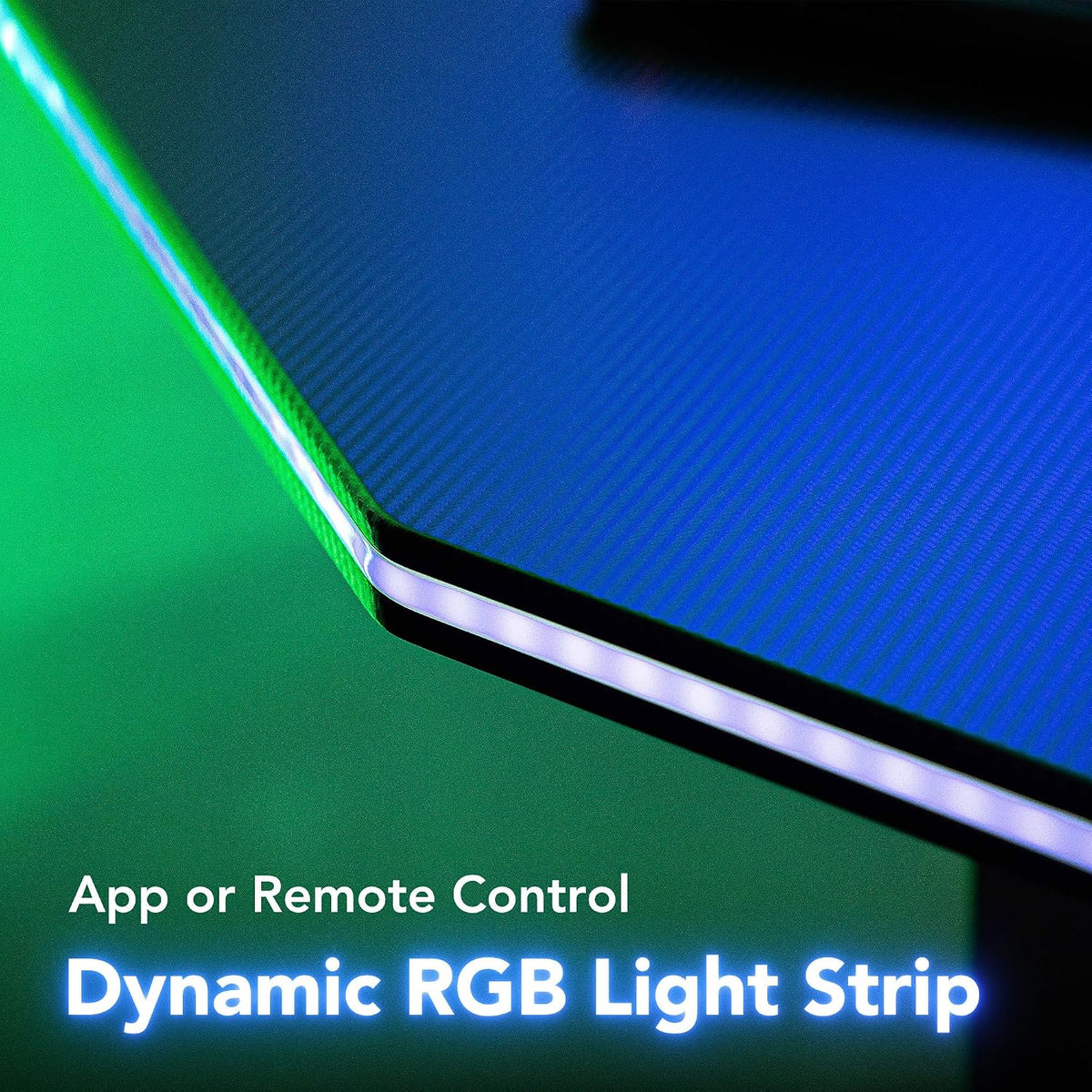 HUANUO Standing Desk with LED Strip, 63' × 31.5' Height Adjustable RGB Gaming Desk, Large Dual-Motor Electric Sit Stand Desk, Sturdy Steel Frame, Modern E-Sports Workstation,for Home Office,Black